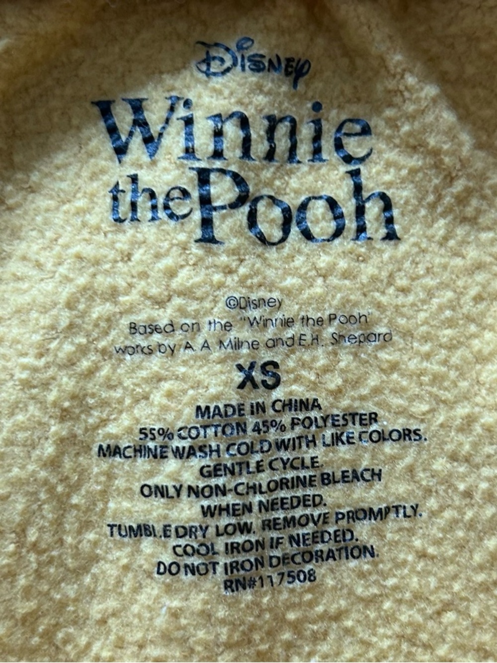 Disney Yellow Winnie the Pooh Jogger Pants with Character Graphics Size S - Picture 4 of 5